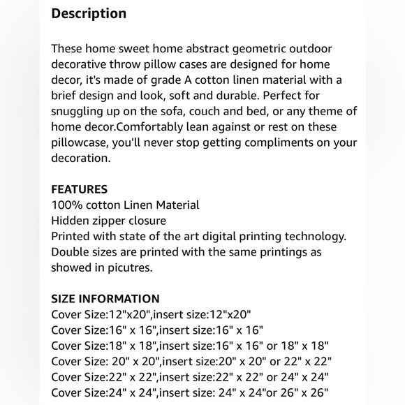 4 Bohemian Farmhouse Deco Pillow Covers 20x20 Set - Picture 7 of 9